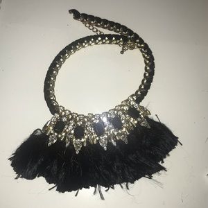 Black & gold statement necklace